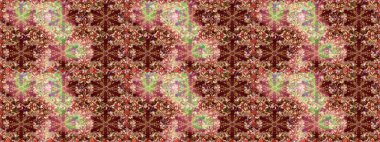 Altın elementli kahverengi renkler. Doğu tarzı arabesk. Raster altın desen. Raster illüstrasyonu. Kusursuz altın desenli bukleler..