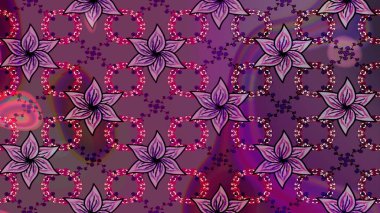 Mor renkli vadi çiçekleri. Raster çiçek desenleri çiziyor..