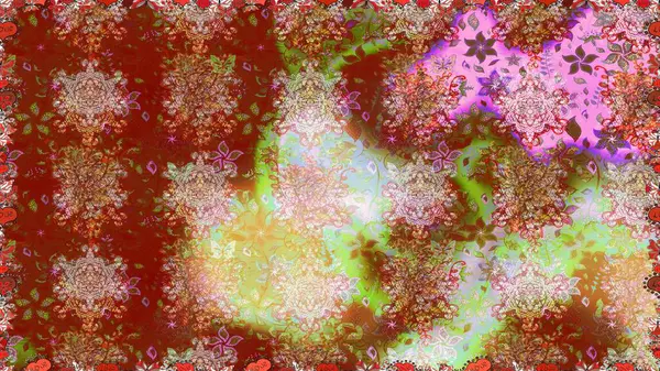 Çiçek kompozisyonu, el boyası, hassas şablon. Sevgililer günü ve tebrik kartı konsepti için şık bir davetiye. Üst manzara, yumuşak stil. Kahverengi renkte manzaralı çiçek deseni.