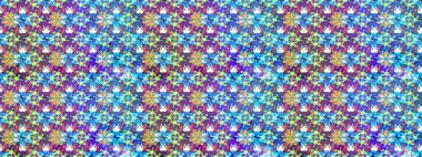 Kumaş desenli papatya çiçeği detayı. Mavi renkte çiçekler.