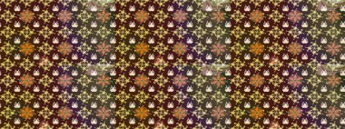 Raster illüstrasyonundaki çiçek desenli çizim. Güzel kumaş deseni. Renkli Bahar Teması eskiz kalıbı. Düz Çiçek Elementleri Tasarımı.