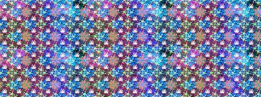 Çiçekli karalama şeklinde Raster çiçek deseni. Mavi renkli çiçekler. Nazik, sevimli çiçek arkaplanı..