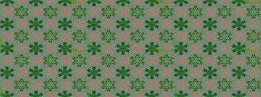 Yeşil renkler. El çizimi, soyut ve süslü elementler. Yaz çiçekleri teması. Suluboya resim taklit Raster çizimi. Klasik çiçekler..