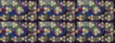 El çizimi çiçek unsurları olan soyut çizim raster deseni. Çiçekli ipek eşarp. Retro tekstil tasarım koleksiyonu. Gri üzerine gri. 1950 'ler-1960' lar motifleri.