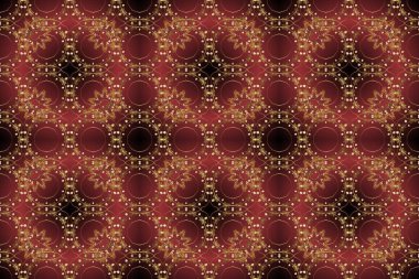 Barok tarzında kusursuz bir doğulu süsü. Kahverengi, kırmızı ve bej renklerde altın desenli altın elementler. Geleneksel klasik altın desen. Raster doğulu süsü.