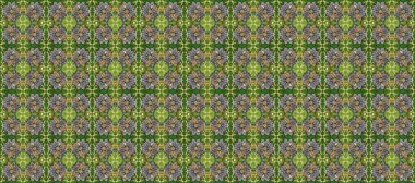 Raster geleneksel altın pürüzsüz deseni yeşil, gri ve kahverengi renklerde. Barok tarzında kusursuz bir doğulu süsü..