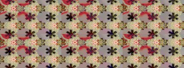 Çiçekli yumuşak bir eskiz şekli. Raster illüstrasyonu. Bej renklerde bahar çiçekleri. Raster çiçekleri klasik tarzda resmedilir..