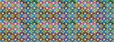 Arkaplan dokusu, duvar kağıdı, mavi renkli çiçek teması. Soyut etnik raster çizim kalıbı. Kabile sanatı boho baskısı, klasik çiçek arkaplanı.