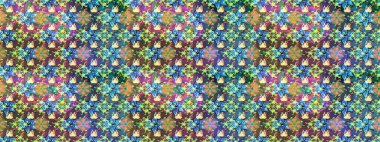 Arkaplan dokusu, duvar kağıdı, mavi renkli çiçek teması. Soyut etnik raster çizim kalıbı. Kabile sanatı boho baskısı, klasik çiçek arkaplanı.