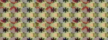 Taslak desenli, modaya uygun kumaş deseni. Düz Çiçek Elementleri Tasarımı. Şirin çiçek elementleri. Renkli Bahar Teması eskiz kalıbı. Raster illüstrasyonu.