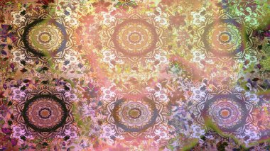 Kusursuz damaske klasik altın desen. Tekrarlayan elementlerle soyut arkaplan oluşturun. Raster illüstrasyonu. Tarafsız renklerde altın desenli altın elementler.