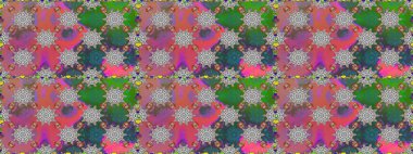 Gri renkli çiçekler. Düz Çiçek Elementleri Tasarımı. Raster illüstrasyonu. Renkli Bahar Temalı Kusursuz Arkaplan. Çiçekli, suluboya desenli kusursuz çiçek deseni.