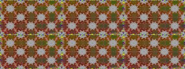 Çiçek deseni. Şatafatlı bahar bahçesi dokusu. Kahverengi renkli çiçekler. Kahverengi renklerde çiçeksiz. Raster illüstrasyonu.