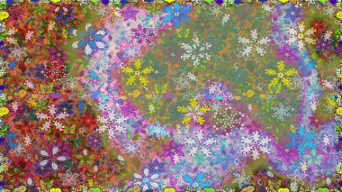 Çiçeksiz desenli arka plan. Gömlek baskısı için çiçek boyası. Tarafsız renklerde çiçekler.