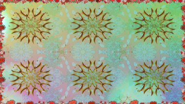 Eski usul. Renkli desenli kusursuz desenler, tarafsız çiçekler ve dekoratif elementler. Kumaş, tekstil, duvar kağıdı baskısı için. Kusursuz bir geçmişi var. Raster illüstrasyonu.