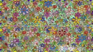 Soyut etnik raster kusursuz desen. Kabile sanatı boho baskısı, klasik çiçek arkaplanı. Arkaplan dokusu, duvar kağıdı, doğal renklerde çiçek teması.