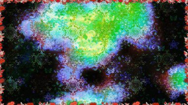 Raster - stok. Siyah çiçekli kusursuz desen, suluboya çiçek deseni, sevimli çiçek, duvar kağıdı, kart veya kumaş için fayanslı.