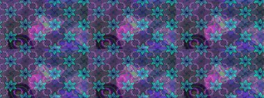 Mor renkli çiçekler. Düz Çiçek Elementleri Tasarımı. Renkli Bahar Teması eskiz kalıbı. Asya tekstil tarzında. Çiçek desenli çizim. Raster illüstrasyonu.