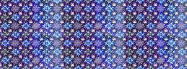 Raster Çiçek İllüstrasyonu güzel tekstil. Mavi renkli etnik çiçeklerle zarif eskiz deseni.