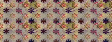 Çiçek desenli eskiz. Bej renkli çiçekler. Düz Çiçek Elementleri Tasarım Raster illüstrasyonu. Renkli Bahar Teması çizim şablonu.