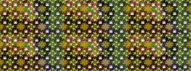 Yeşil renklerde. Raster illüstrasyonu. Yeşil renkte yeşil papatya deseni.