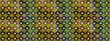 Yeşil renklerde. Raster illüstrasyonu. Yeşil renkte yeşil papatya deseni.