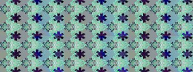 Küçük çiçekteki sevimli çiçek deseni. Raster illüstrasyonu. Yumuşak, mavi renkte yaz çiçekleri. Raster deseni.