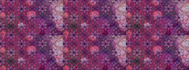 Renkli Bahar Teması eskiz kalıbı. Çiçek desenli çizim. Raster illüstrasyonu. Güzel kumaş deseni. Asya tekstil tarzında. Düz Çiçek Elementleri Tasarımı.