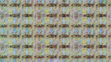 Küçük çiçekteki sevimli çiçek deseni. Raster illüstrasyonu. Çizim.