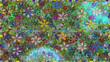 Çiçek deseni duvar kağıdı, desen dolguları ve web sayfası arka planı için kullanılabilir. Süslü, dikişsiz, soyut çiçeklerle süslenmiş. Şekillendirilmiş çiçeklerle kusursuz desen.