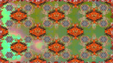 Çiçekler, dallar, bitkiler ve çiçekler. Güzel kumaş deseni. El çizimi. Raster illüstrasyonu.