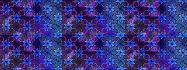 Düz Çiçek Elementleri Tasarımı. Raster illüstrasyonundaki çiçek desenli çizim. Renkli Bahar Teması eskiz kalıbı. Güzel kumaş deseni.