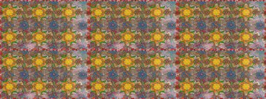 Eski usul küçük çiçekli şirin bir eskiz deseni. Moda arka planında parlak buketler. Kumaş, duvar kağıdı ve kağıt üzerine baskı yapmak için gelişen arka plan. Raster illüstrasyonu.