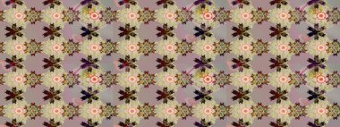 Raster illüstrasyonu. Çiçek desenli çizim. Asya tekstil tarzında. Güzel kumaş deseni. Düz Çiçek Elementleri Tasarımı. Renkli Bahar Teması çizim şablonu.