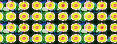 Bahar çiçekleriyle güzel bir çiçek deseni çizmişsin. Raster illüstrasyonu. Güzel kumaş deseni.