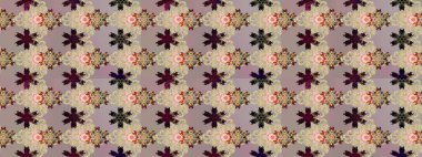 Çiçekli karalama şeklinde Raster çiçek deseni. Bej renkte, yaz çiçekleri. Raster illüstrasyonu.