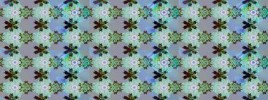 Mavi kıvırcık çiçekler mavi renkte şekillenir. Klasik çiçek tasarımı elementleri. Raster illüstrasyonu.