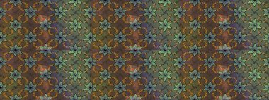 Çiçeksel fantezi tasarımı ve parlak bir arka plan çizimi. Renkli Bahar Teması eskiz kalıbı. Düz Çiçek Elementleri Tasarımı.