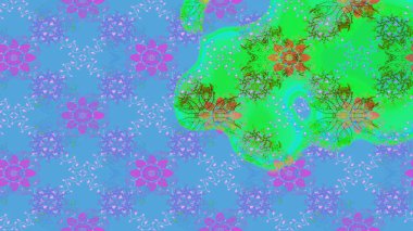 Nazik, narin çiçek arkaplanı. Mavi renkli çiçekler. Raster çiçek desenli ve çiçekli..