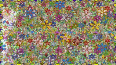 Raster Şirin kumaş deseni. Kusursuz bir mahsul. Renkli Bahar Temalı Kusursuz Arkaplan. Düz Çiçek Elementleri Tasarımı.