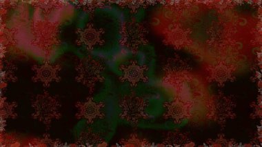 Raster illüstrasyonu. Suluboya tarzında kahverengi renkte. Pürüzsüz bahar deseni ve küçük çiçekler.