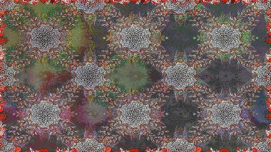 Üst manzara, yumuşak stil. Çiçek kompozisyonu, el boyası, hassas şablon. Gri renkli manzaralı çiçek deseni. Sevgililer günü ve tebrik kartı konsepti için şık bir davet.