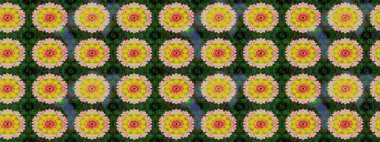 Çiçek desenli raster, yeşil çizgi grafik desenli soyut raster arkaplan. Modern stil dokusu.