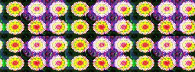 Güzel suluboya yaz çiçekleri deseni..