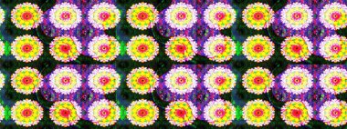 Güzel suluboya yaz çiçekleri deseni..