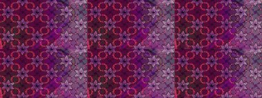 Raster illüstrasyonu. Mor renklerde. Mor renkte mor papatya deseni.