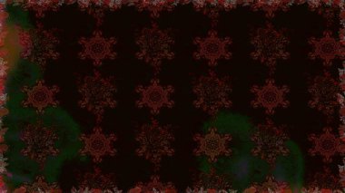 Raster illüstrasyonu. Kusursuz çiçek deseni. Düz Çiçek Elementleri Tasarımı. Güzel kumaş deseni. Asya tekstil tarzında. Renkli Bahar Teması Kusursuz Arkaplan.