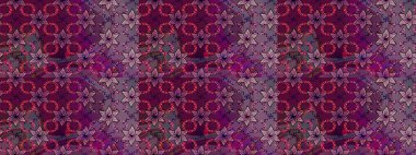 Raster illüstrasyonu. Renkli Bahar Teması eskiz kalıbı. Mor renkli çiçekler. Düz Çiçek Elementleri Tasarımı. Çiçekli çiçek deseni, suluboya..