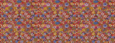 Moda baskısı. Suluboya kusursuz desen. Eski model. Çiçeğin suluboya çizimlerinin mükemmel deseni. Raster illüstrasyonu. Dekorasyon ve tasarım için güzel desen.