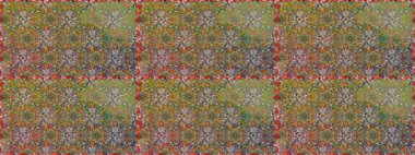 Hediye ambalaj kağıdı, tebrik kartları, posterler ve pankart tasarımı. Kahverengi renkli çiçekler. Raster düz çiçekleri pürüzsüz desen.